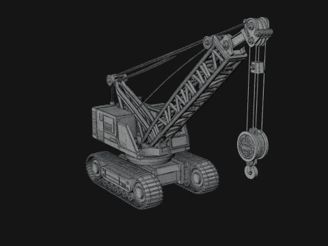 Crawler Crane Model Design 3 - 3D Print Model 3D Print Model