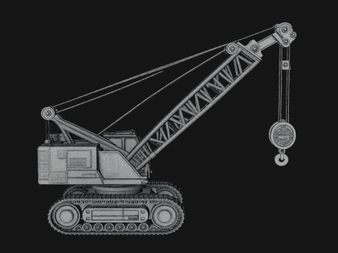 Crawler Crane Model Design 3 - 3D Print Model 3D Print Model