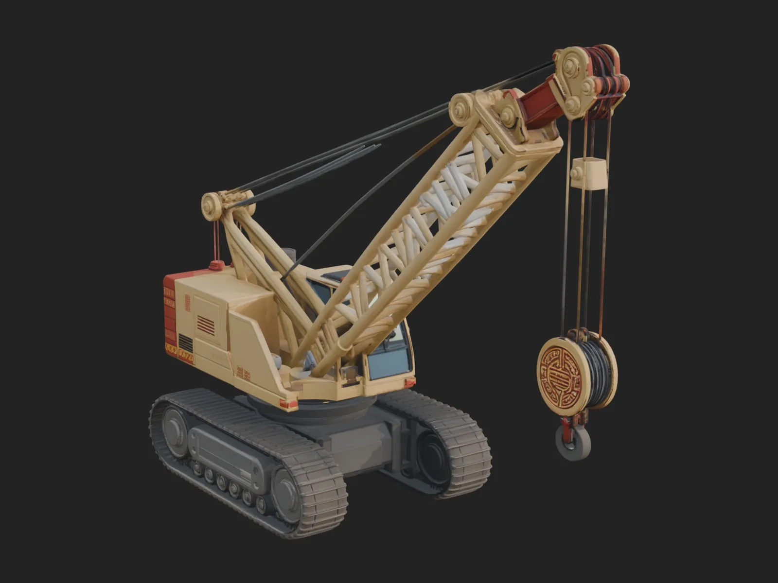 Crawler Crane Model Design 3 - 3D Print Model 3D Print Model .c4d .max .obj .3ds .fbx .stl .blend 