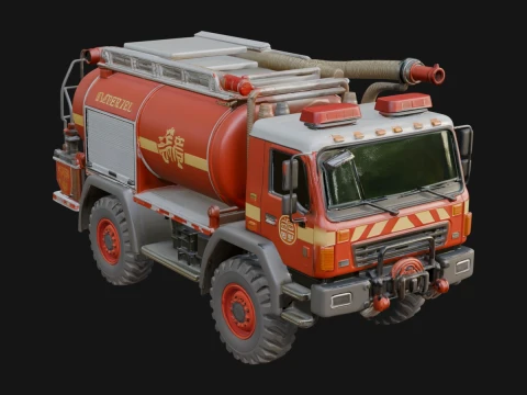 Fire Engine Model Design 8 - 3D Print Model 3D Print Model