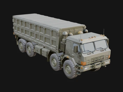 Military Cargo Truck Model Design 6 - 3D Print Model 3D Print Model