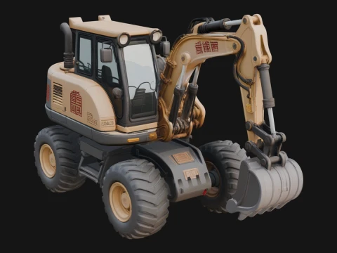 Backhoe Loader Model Design 4 - 3D Print Model 3D Print Model