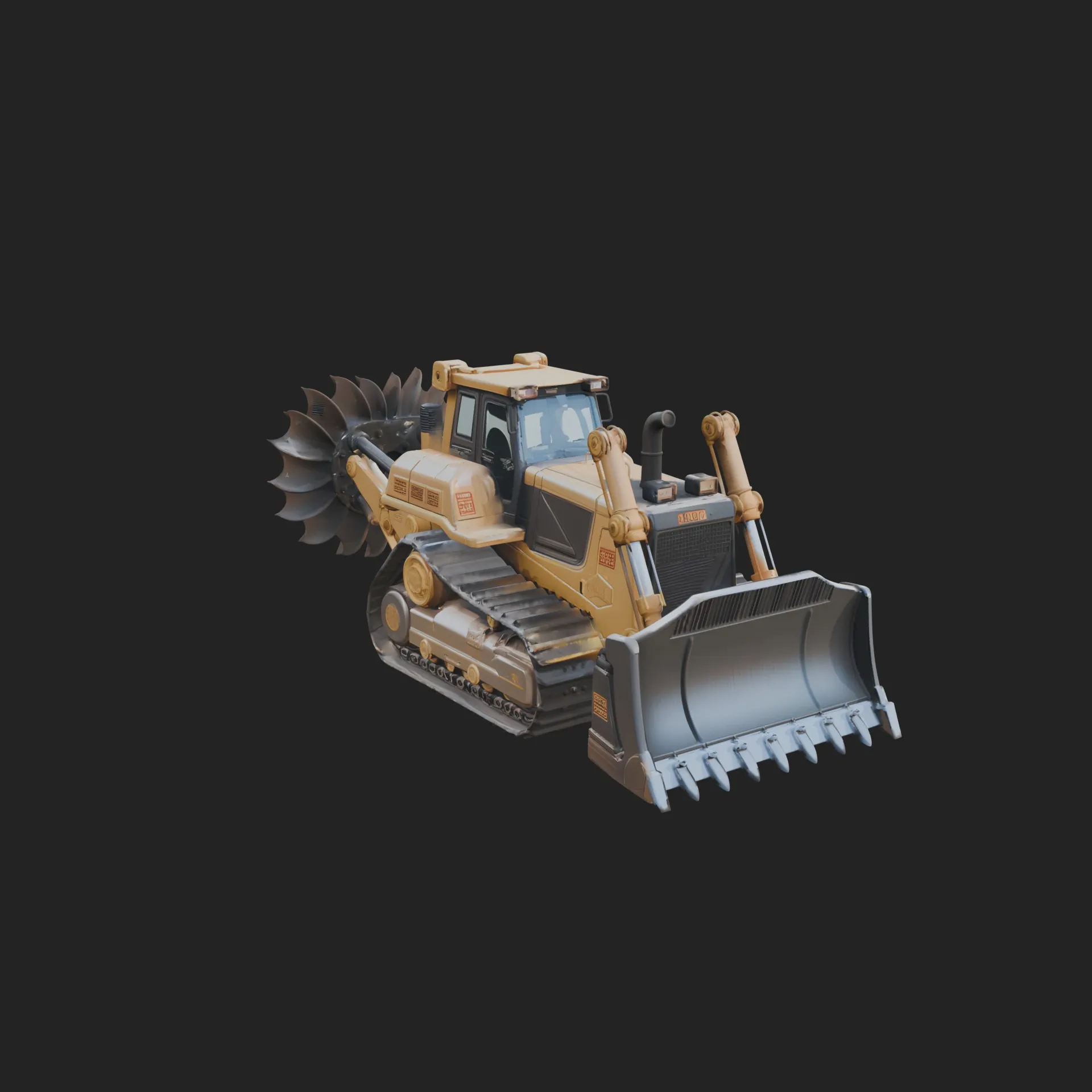 Crawler Bulldozer Model Design 4 - 3D Print Model 3D Print Model .c4d .max .obj .3ds .fbx .stl .blend 