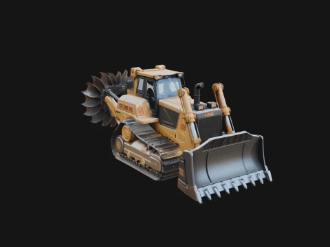 Crawler Bulldozer Model Design 4 - 3D Print Model 3D Print Model