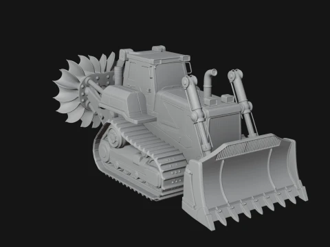 Crawler Bulldozer Model Design 4 - 3D Print Model 3D Print Model