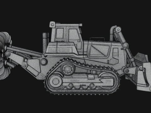 Crawler Bulldozer Model Design 4 - 3D Print Model 3D Print Model