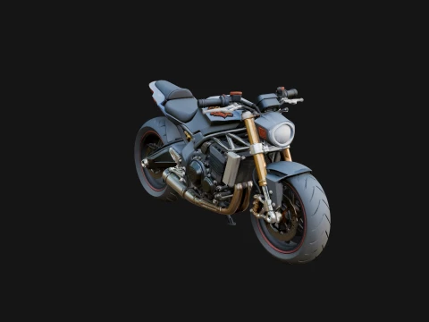 Street Fighter Motorcycle Model Design 2 - 3D Print Model 3D Print Model