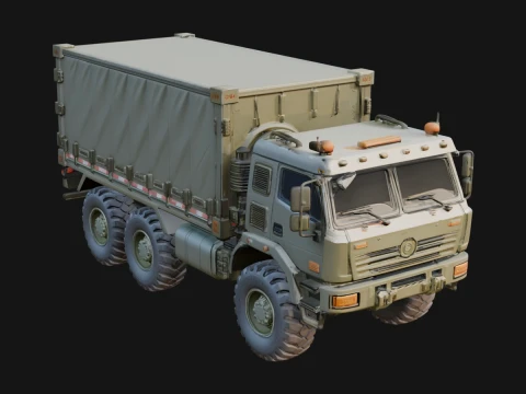 Military Cargo Truck Model Design 7 - 3D Print Model 3D Print Model