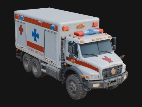 Ambulance Truck Model Design 3 - 3D Print Model 3Dプリントモデル