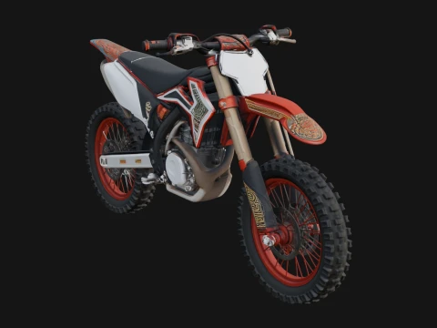 Dirt Bike Motorcycle Model Design 2 - 3D Print Model 3D 프린트 모델