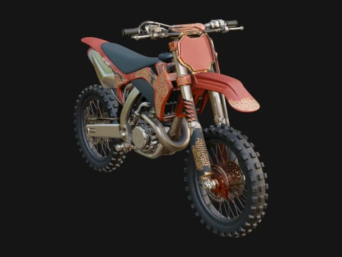 Dirt Bike Motorcycle Model Design 5 - 3D Print Model 3D 프린트 모델