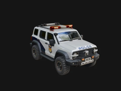 Police Patrol Car Model Design 7 - 3D Print Model 3D Print Model