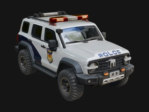 Police Patrol Car Model Design 7 - 3D Print Model 3D Print Model
