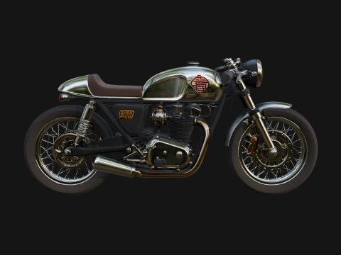 Vintage Motorcycle Model Design 3 - 3D Print Model 3D Print Model