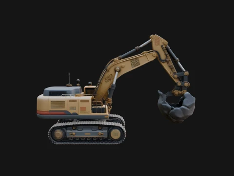 Excavator Model Design 3 - 3D Print Model 3D Print Model