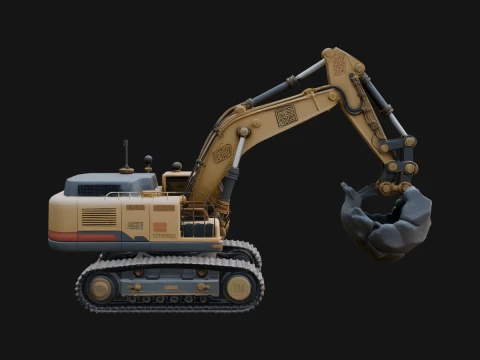 Excavator Model Design 3 - 3D Print Model 3D Print Model