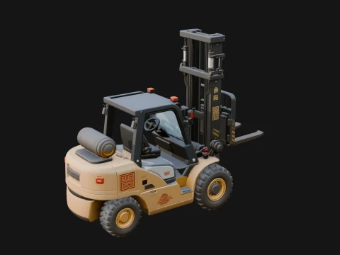 Forklift Truck Model Design 2 - 3D Print Model 3D Print Model