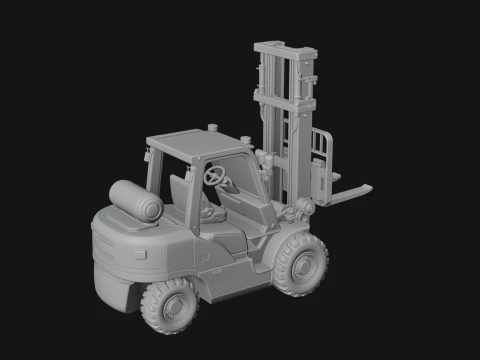 Forklift Truck Model Design 2 - 3D Print Model 3D Print Model