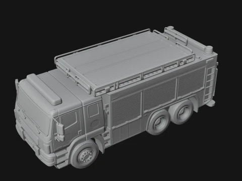 Fire Engine Model Design 9 - 3D Print Model 3D Print Model
