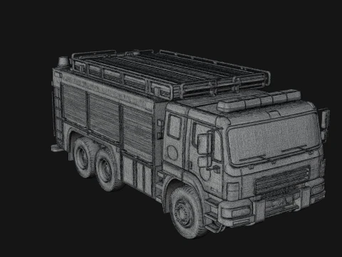 Fire Engine Model Design 9 - 3D Print Model 3D Print Model