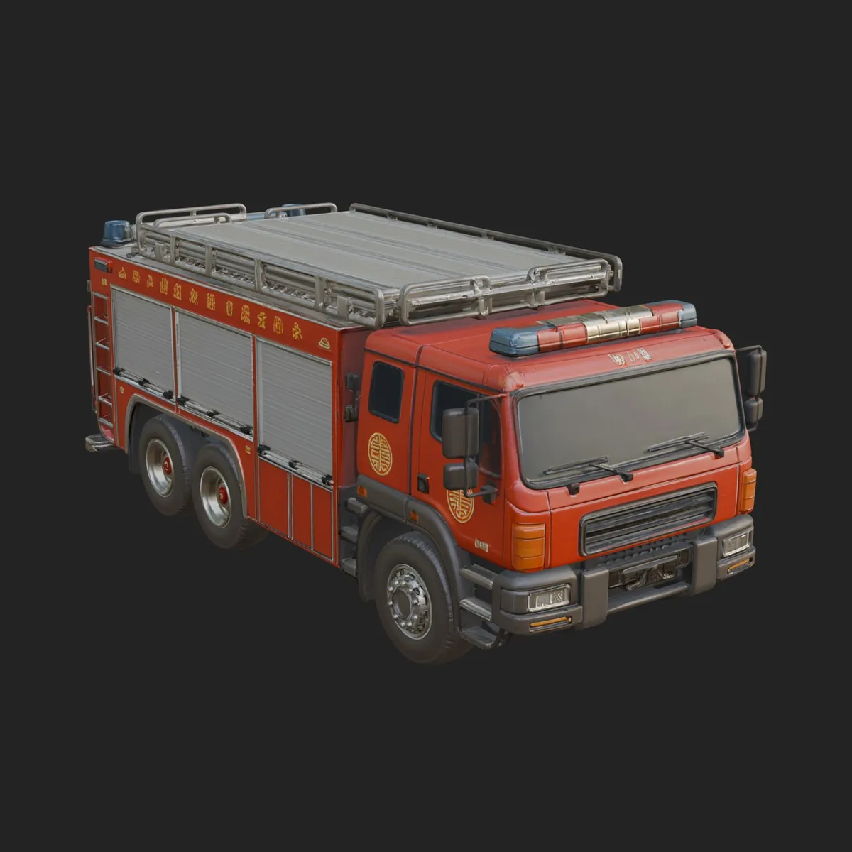Fire Engine Model Design 9 - 3D Print Model 3D Print Model .c4d .max .obj .3ds .fbx .stl .blend 