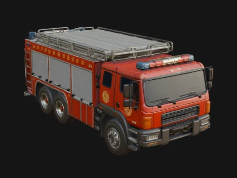Fire Engine Model Design 9 - 3D Print Model 3D Druckmodell