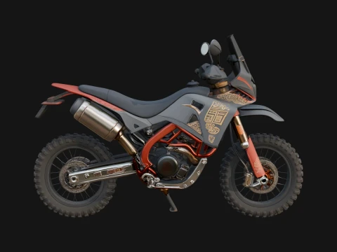 Dirt Bike Motorcycle Model Design 6 - 3D Print Model 3D 프린트 모델