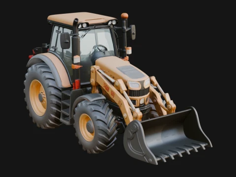 Backhoe Loader Model Design 5 - 3D Print Model 3D Print Model