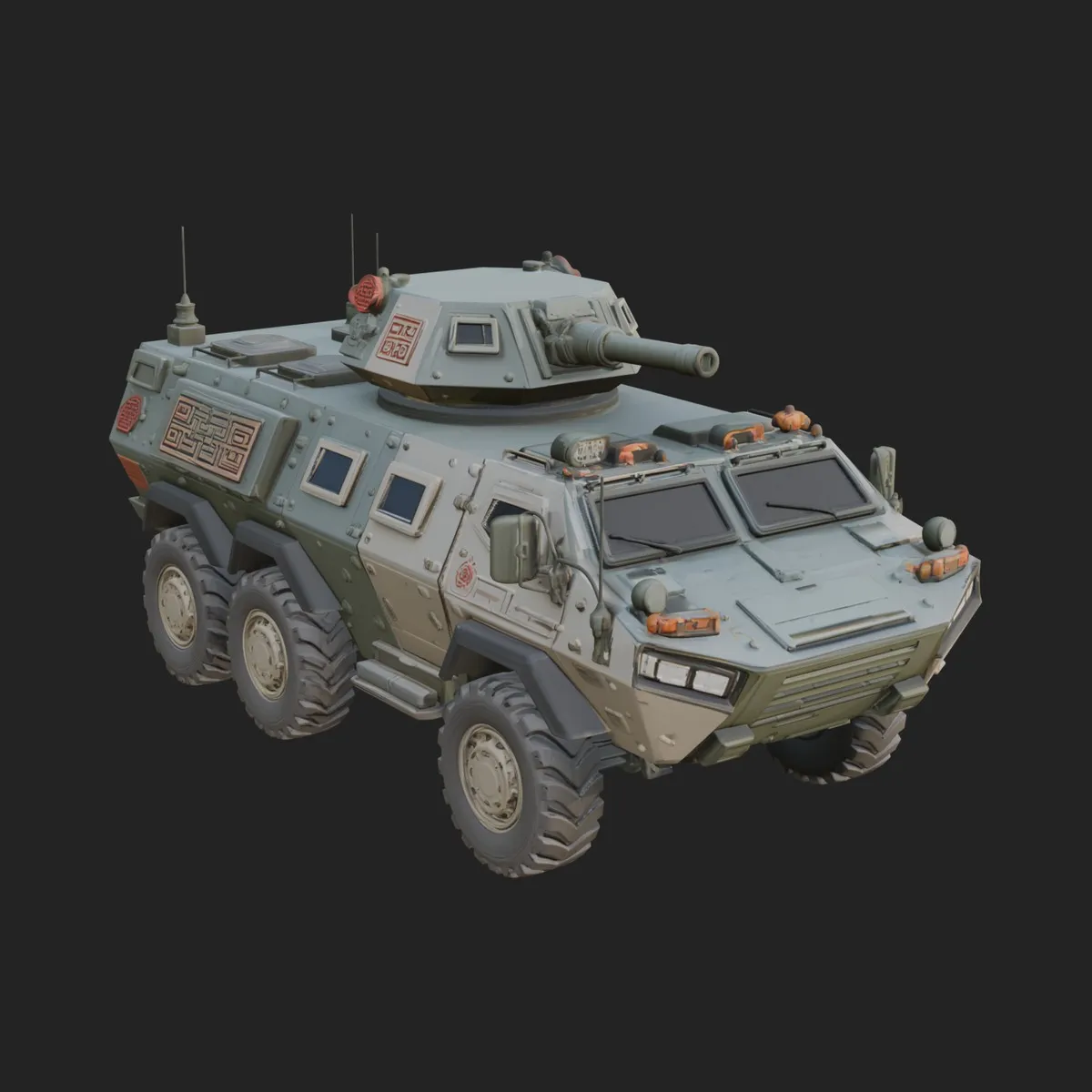 Armored Security Truck Model Design 11 - 3D Print Model 3D Print Model .c4d .max .obj .3ds .fbx .stl .blend 