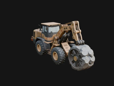 Wheel Loader Model Design 5 - 3D Print Model 3D Print Model