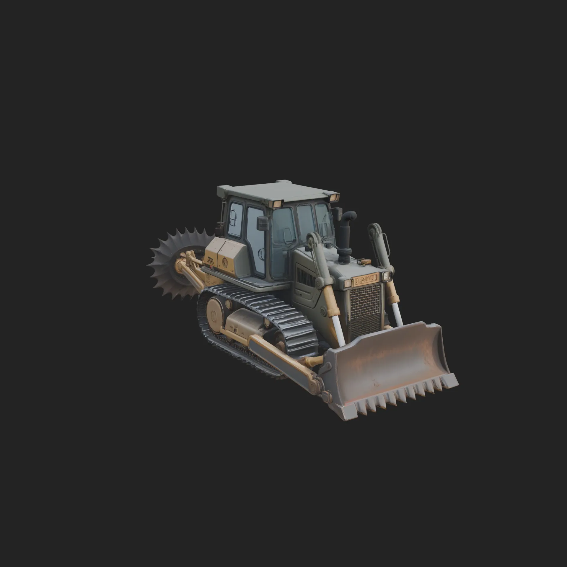 Crawler Bulldozer Model Design 5 - 3D Print Model 3D Print Model .c4d .max .obj .3ds .fbx .stl .blend 