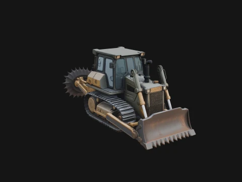 Crawler Bulldozer Model Design 5 - 3D Print Model 3D Print Model