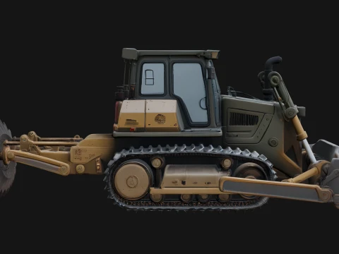 Crawler Bulldozer Model Design 5 - 3D Print Model 3D Print Model