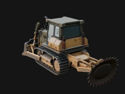 Crawler Bulldozer Model Design 5 - 3D Print Model 3D Print Model