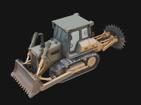 Crawler Bulldozer Model Design 5 - 3D Print Model 3D Print Model