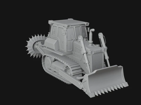 Crawler Bulldozer Model Design 5 - 3D Print Model 3D Print Model