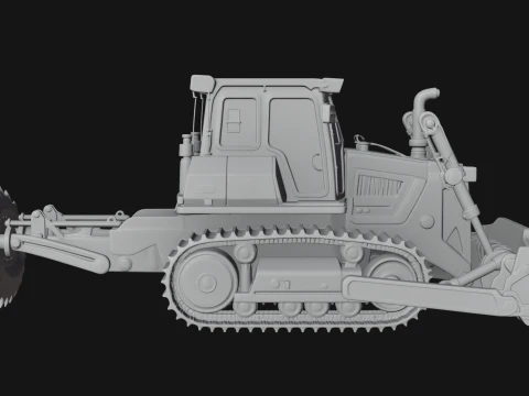 Crawler Bulldozer Model Design 5 - 3D Print Model 3D Print Model
