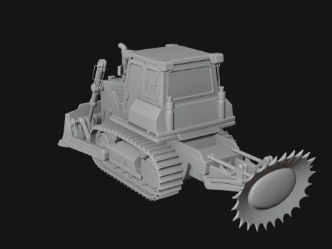 Crawler Bulldozer Model Design 5 - 3D Print Model 3D Print Model