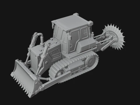Crawler Bulldozer Model Design 5 - 3D Print Model 3D Print Model