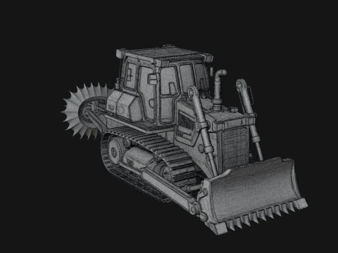Crawler Bulldozer Model Design 5 - 3D Print Model 3D Print Model