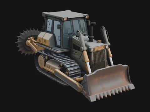 Crawler Bulldozer Model Design 5 - 3D Print Model Model do druku 3D