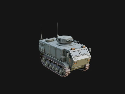 Tracked Armored Vehicle Model Design 10 - 3D Print Model Modèles 3D en vedette