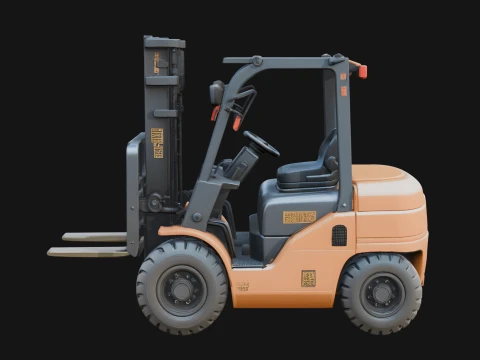 Forklift Truck Model Design 3 - 3D Print Model 3D Print Model