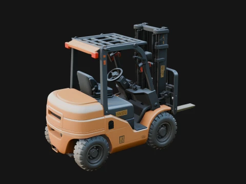 Forklift Truck Model Design 3 - 3D Print Model 3D Print Model