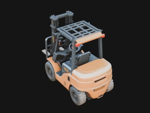 Forklift Truck Model Design 3 - 3D Print Model 3D Print Model