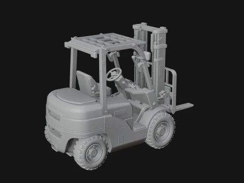 Forklift Truck Model Design 3 - 3D Print Model 3D Print Model