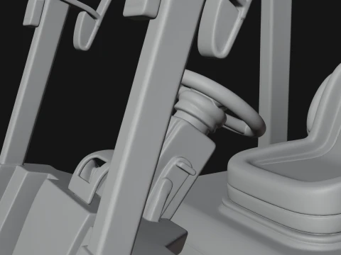 Forklift Truck Model Design 3 - 3D Print Model 3D Print Model
