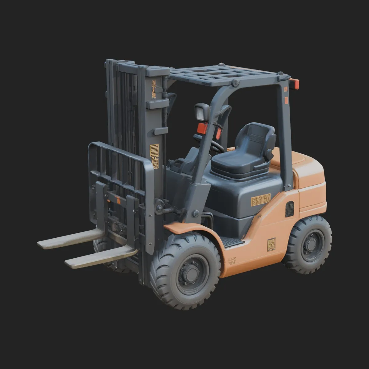Forklift Truck Model Design 3 - 3D Print Model 3D Print Model .c4d .max .obj .3ds .fbx .stl .blend 