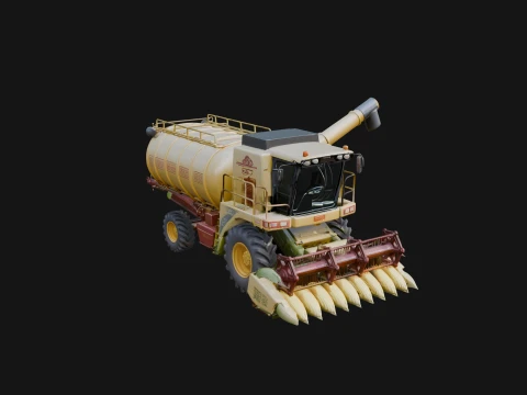 Combine Harvester Model Design 15 - 3D Print Model Modelo de impresión 3D