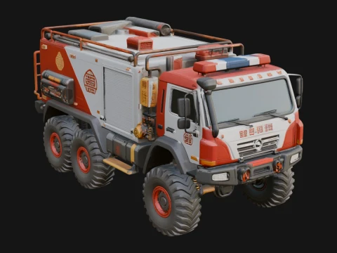 Fire Engine Model Design 13 - 3D Print Model 3D Print Model
